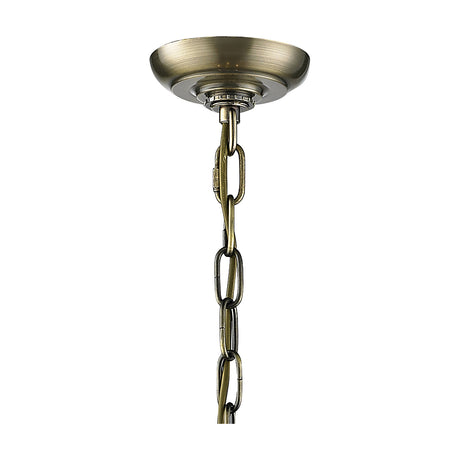 Eaton 6 Light E14 Pendant Light 42cm - Antique Brass