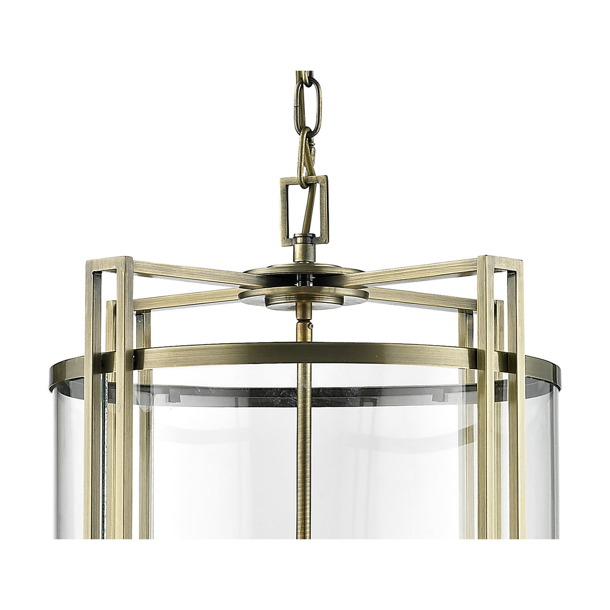 Eaton 6 Light E14 Pendant Light 42cm - Antique Brass