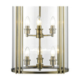 Eaton 6 Light E14 Pendant Light 42cm - Antique Brass