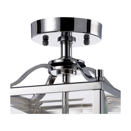 Aston 3 Light E14 Semi Flush Ceiling Light - Polished Chrome
