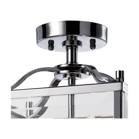 Aston 4 Light E14 Semi Flush Ceiling Light - Polished Chrome