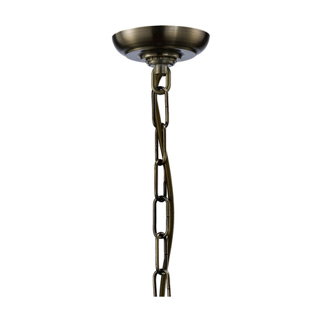 Aston 12 Light E14 Pendant Light 47cm Drop - Antique Brass