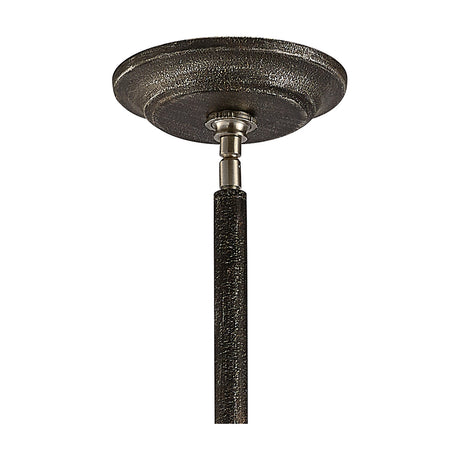 Parker 6 Light E27 Pendant Light 55cm - Weathered Zinc