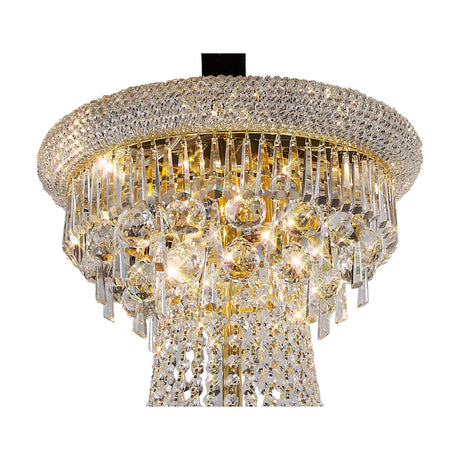 Alexandra 29 Light E14 Chandelier 93cm Crystal - Gold