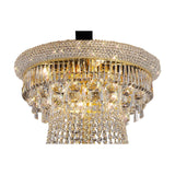 Alexandra 37 Light E14 Chandelier 1.08m Crystal - Gold