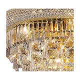 Alexandra 37 Light E14 Chandelier 1.08m Crystal - Gold
