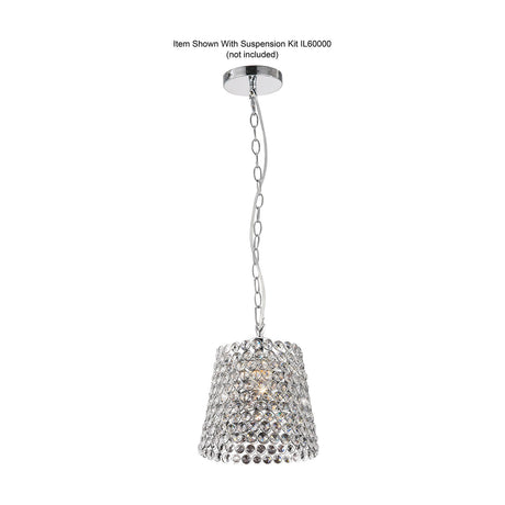 Kudo Lamp Shade 21cm Crystal - Polished Chrome
