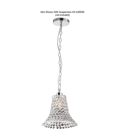 Kudo Cone Lamp Shade 23cm Crystal - Polished Chrome