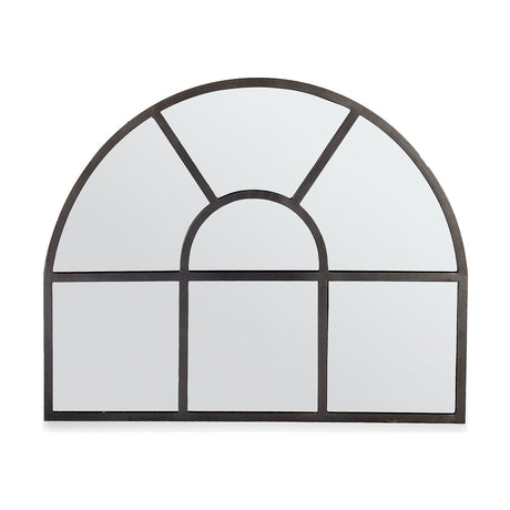 Imoma Iron Overmantel Arched Wall Mirror - Black