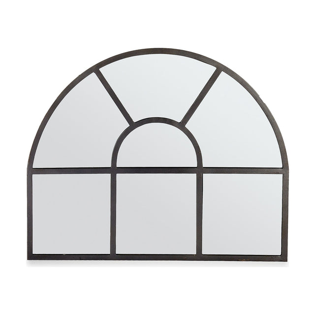 Imoma Iron Overmantel Arched Wall Mirror - Black