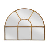 Imoma Iron Overmantel Arched Wall Mirror - Brass