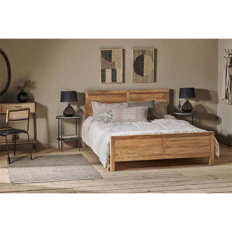 Indali King Mango Wood Bed Frame - Natural