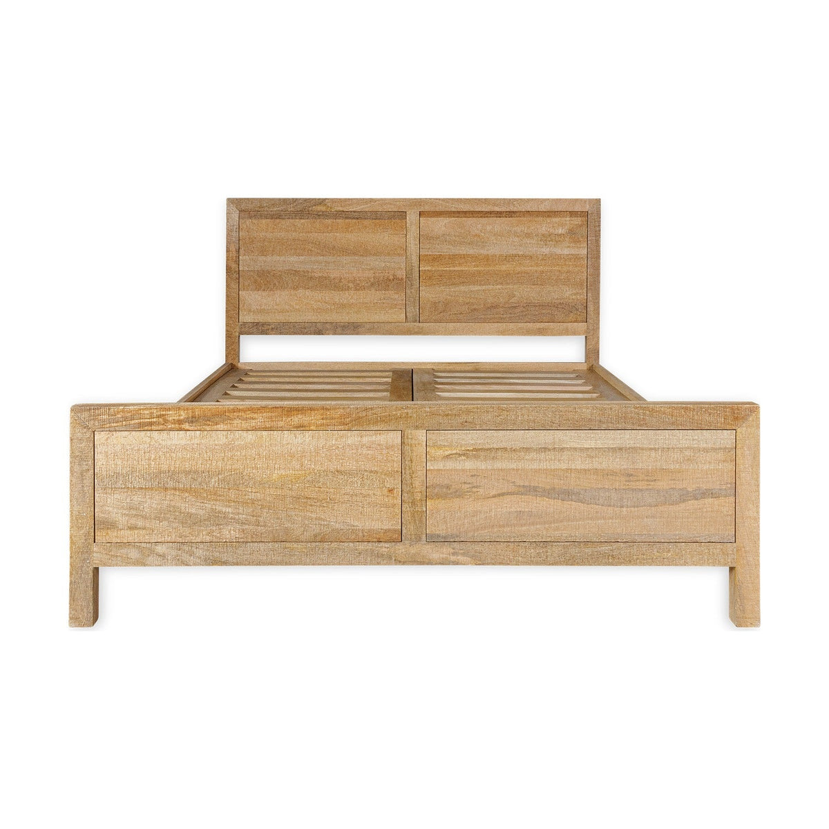 Indali King Mango Wood Bed Frame - Natural