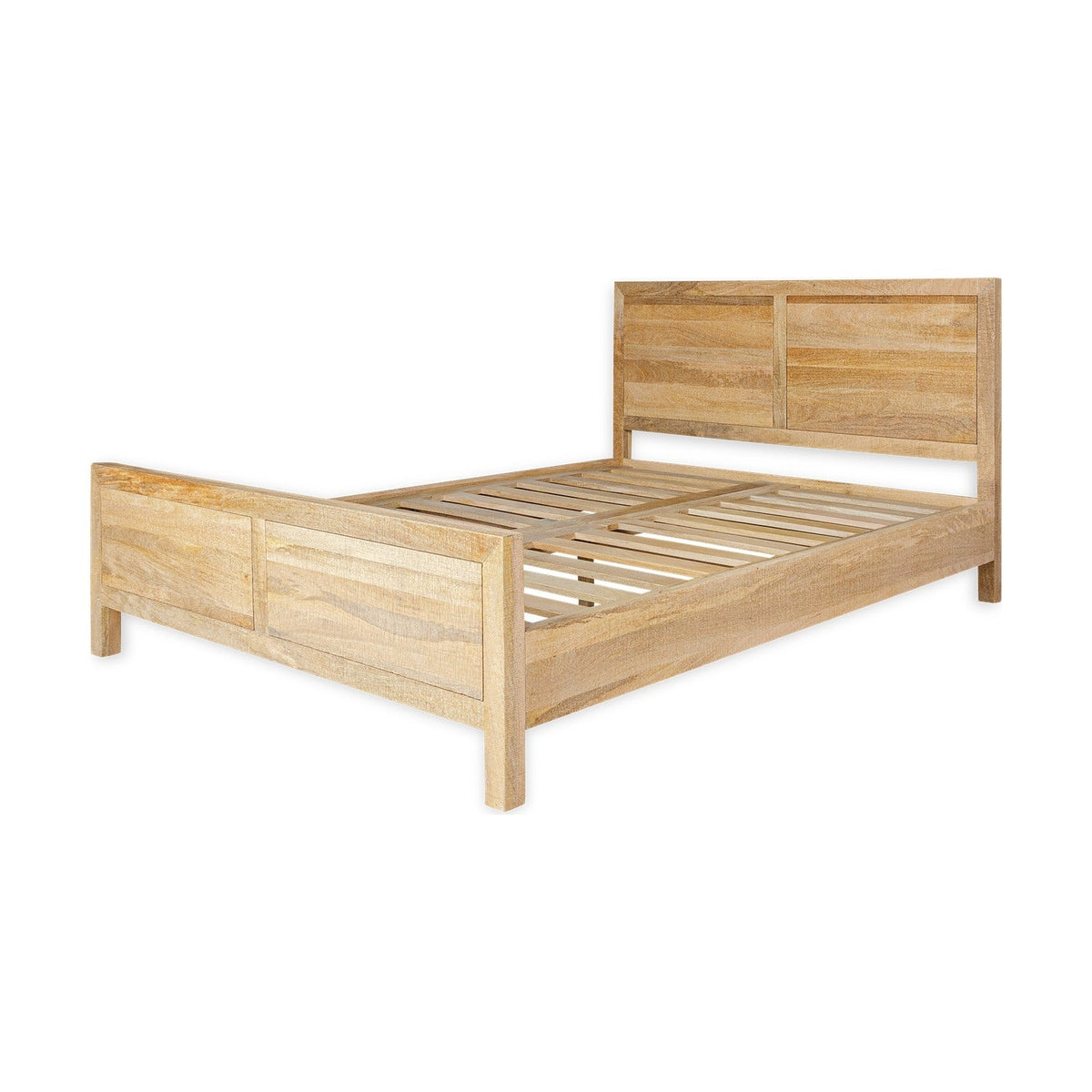 Indali King Mango Wood Bed Frame - Natural