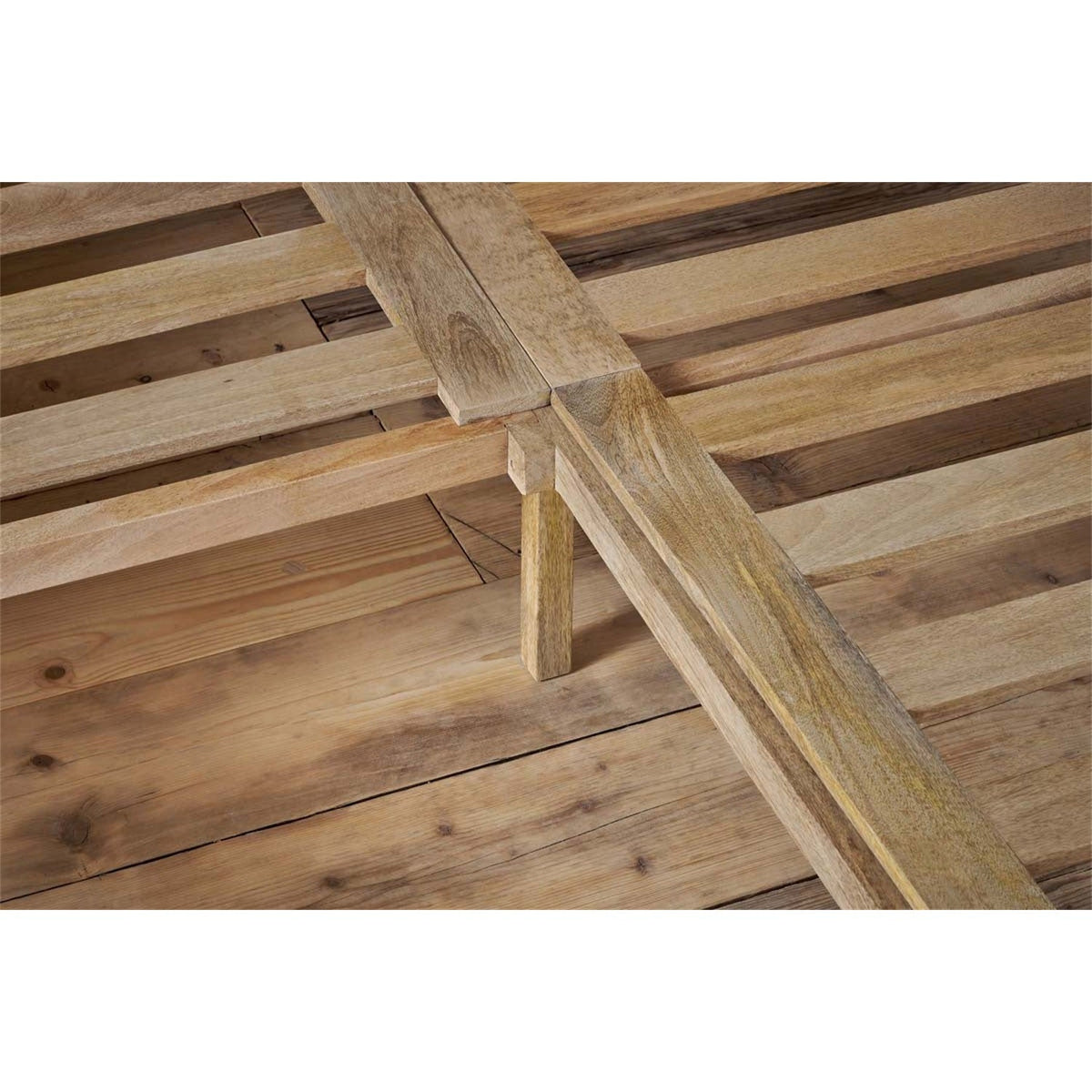 Indali Super King Mango Wood Bed Frame - Natural