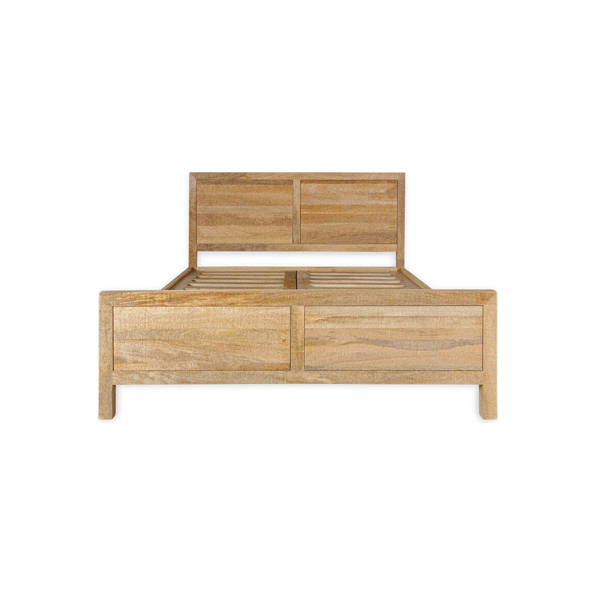 Indali Super King Mango Wood Bed Frame - Natural