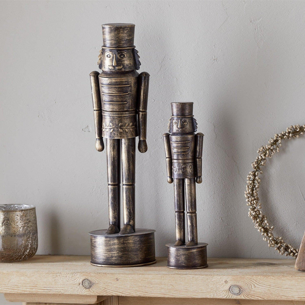 Imay Large Nutcracker Decoration - Antique Brass