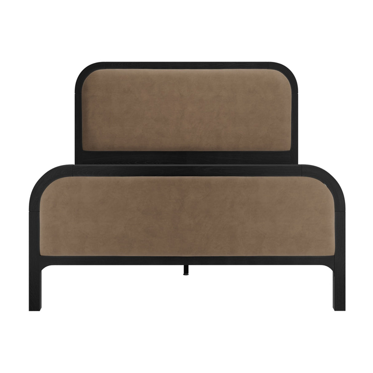 Ines Double Bed Frame – Mole with Black