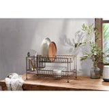 Inkollu Two Tier Wire Dish Rack - Aged Brass
