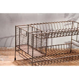 Inkollu Two Tier Wire Dish Rack - Aged Brass