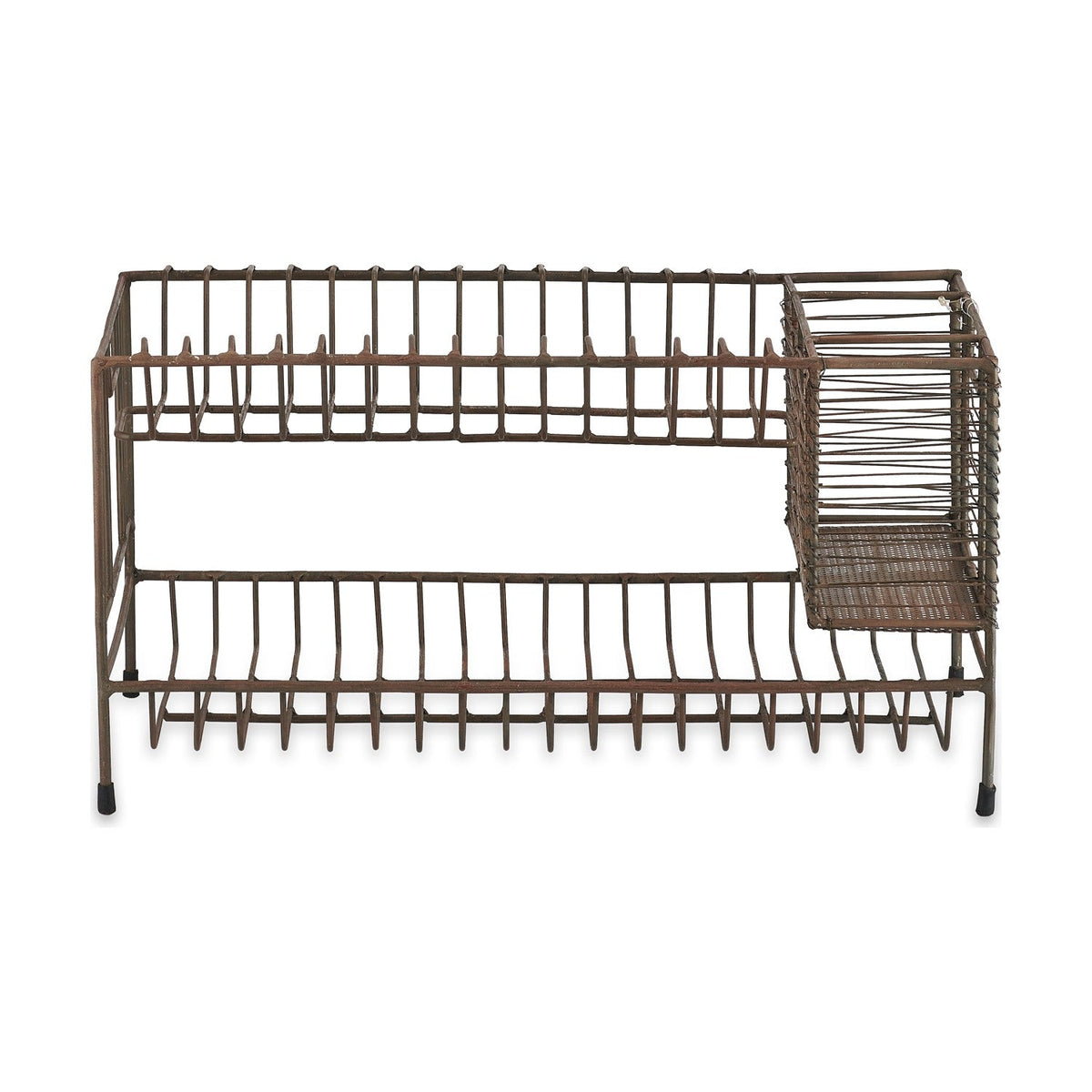 Inkollu Two Tier Wire Dish Rack - Aged Brass