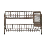 Inkollu Two Tier Wire Dish Rack - Aged Brass