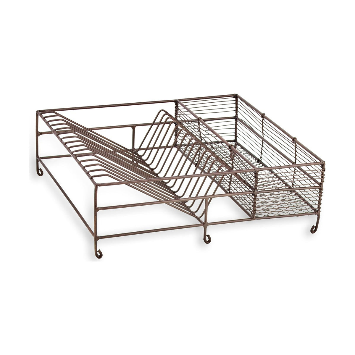 Inkollu Low Wire Dish Rack - Aged Brass