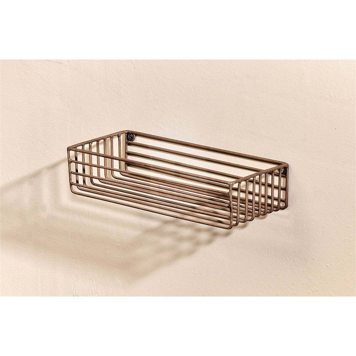 Indore Wire Wall Shelf - Aged Brass