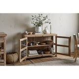 Ibo Reclaimed Wood & Glass Sideboard - Natural