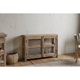 Ibo Reclaimed Wood & Glass Sideboard - Natural