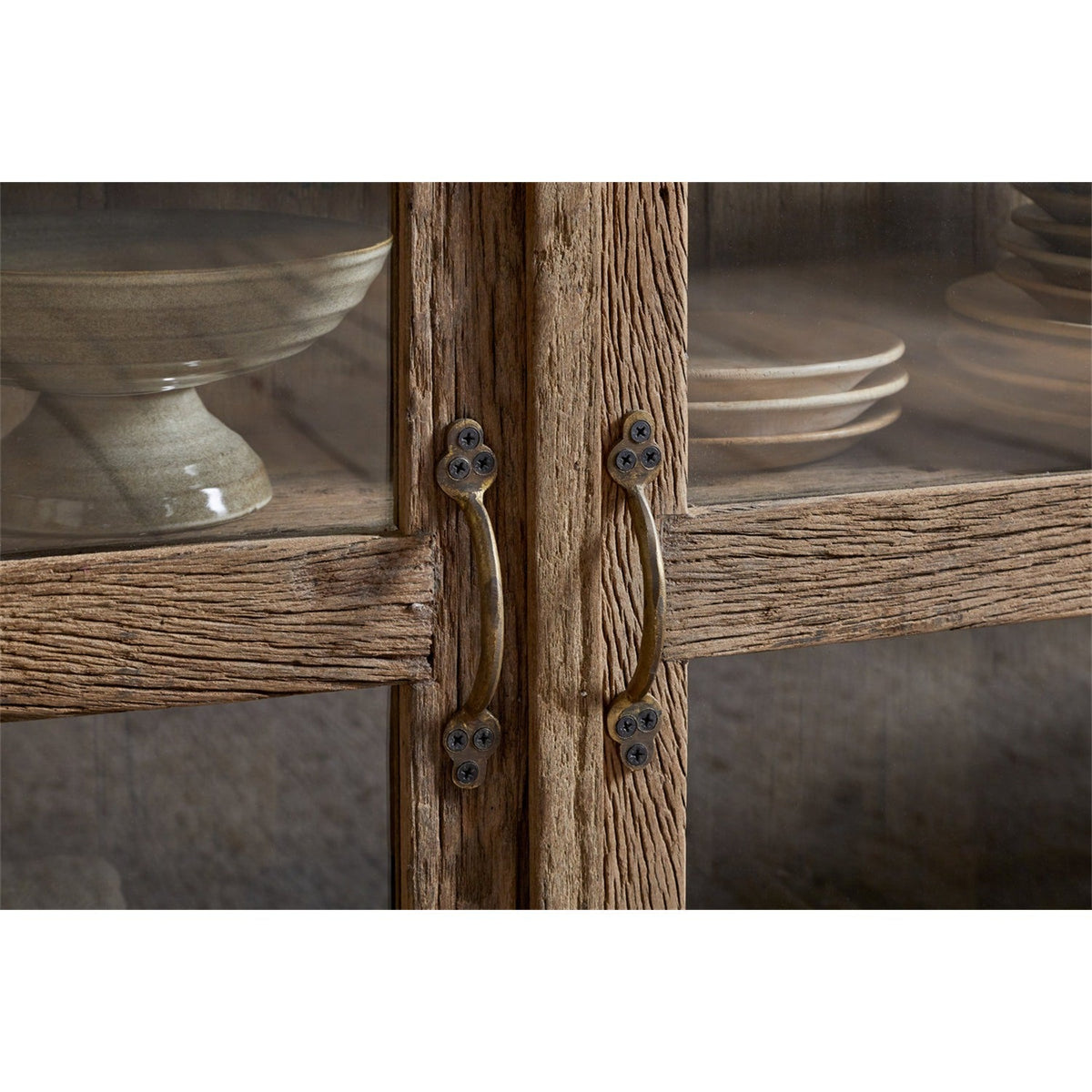 Ibo Reclaimed Wood & Glass Sideboard - Natural