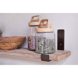 Ibo Large Reclaimed Wood & Iron Wall Shelf - Natural