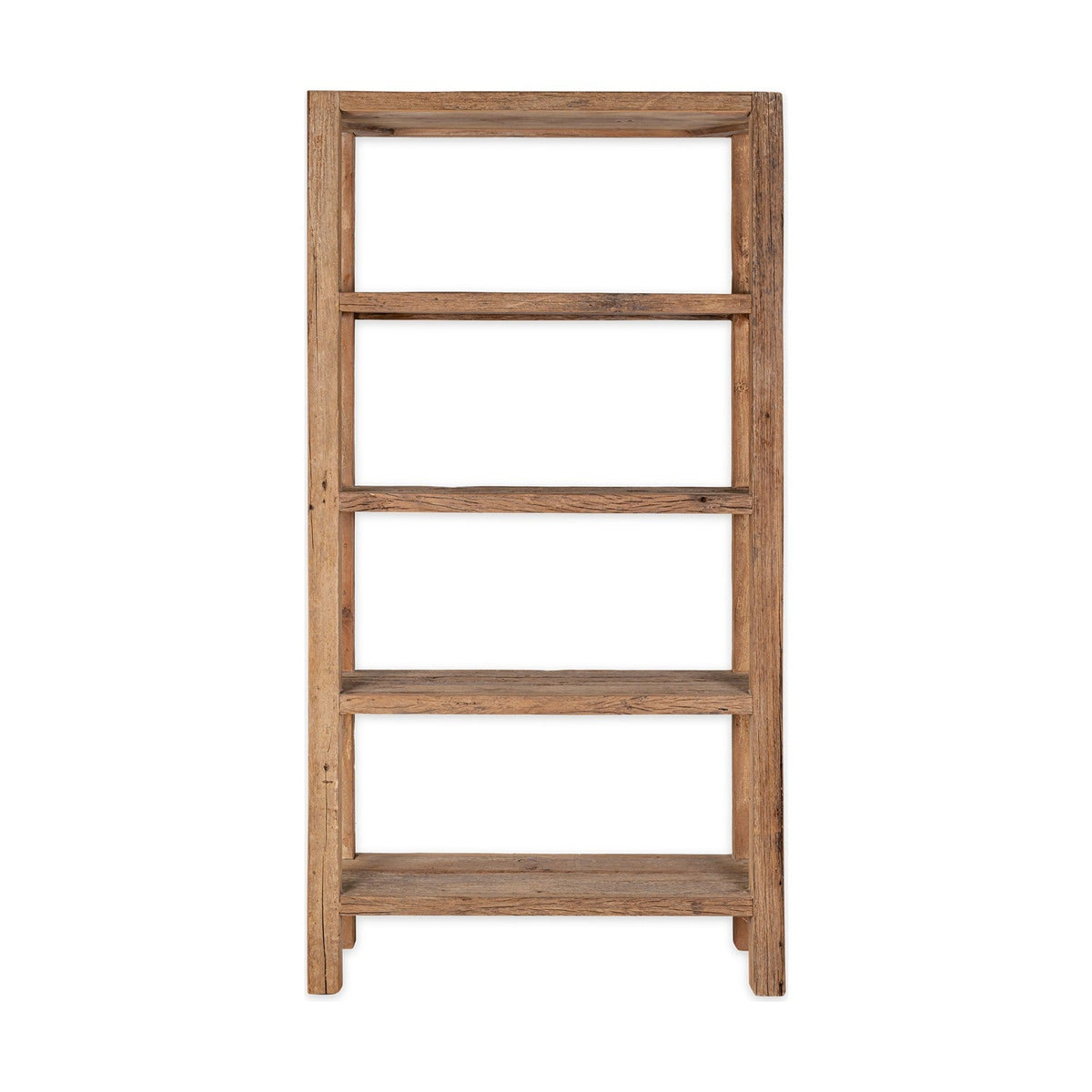 Ibo Wide Reclaimed Wood Shelving Unit - Natural
