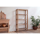 Ibo Wide Reclaimed Wood Shelving Unit - Natural