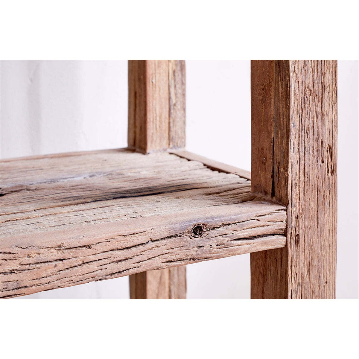 Ibo Wide Reclaimed Wood Shelving Unit - Natural