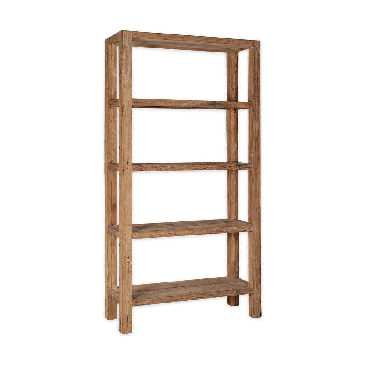 Ibo Wide Reclaimed Wood Shelving Unit - Natural