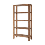 Ibo Wide Reclaimed Wood Shelving Unit - Natural