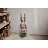 Inkollu Three Tier Wire Storage Stand - Aged Brass
