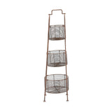 Inkollu Three Tier Wire Storage Stand - Aged Brass