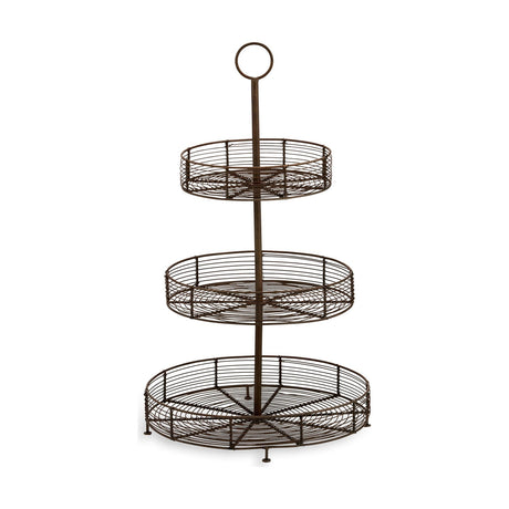 Inkollu Three Tier Wire Stand - Aged Brass