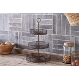 Inkollu Three Tier Wire Stand - Aged Brass