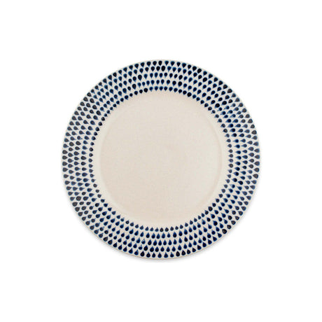 Indigo Drop Dinner Set - Cream & Indigo - Set of 12