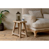 Ibo Reclaimed Wood Low Stool - Natural
