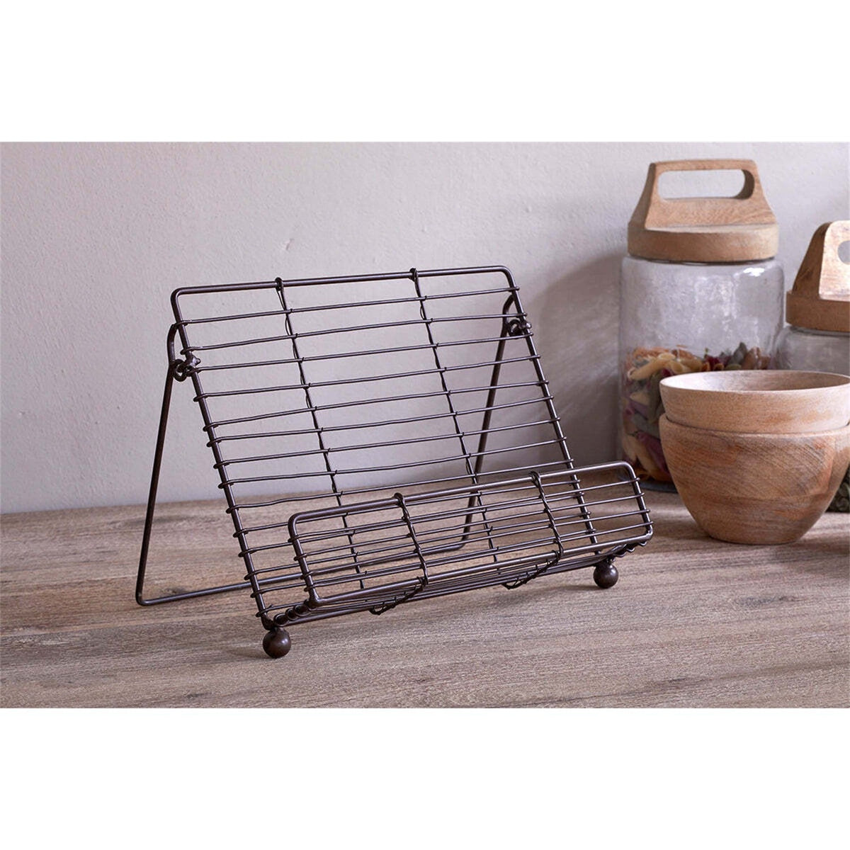 Inkollu Wire Cookbook Stand - Aged Brass