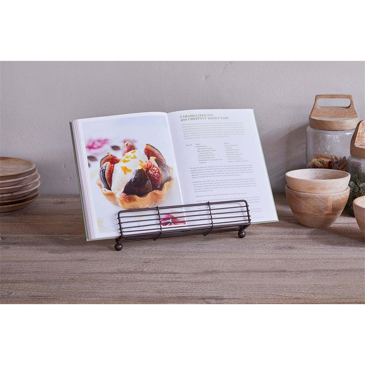 Inkollu Wire Cookbook Stand - Aged Brass