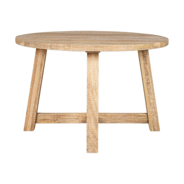 Indali Small Round Mango Wood Dining Table - Natural