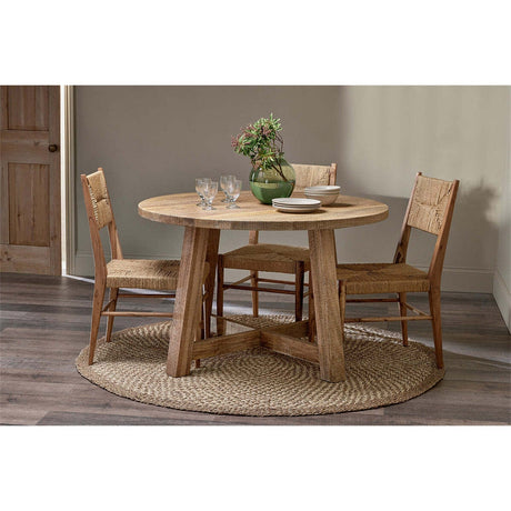 Indali Small Round Mango Wood Dining Table - Natural