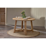 Indali Small Round Mango Wood Dining Table - Natural