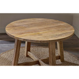 Indali Small Round Mango Wood Dining Table - Natural