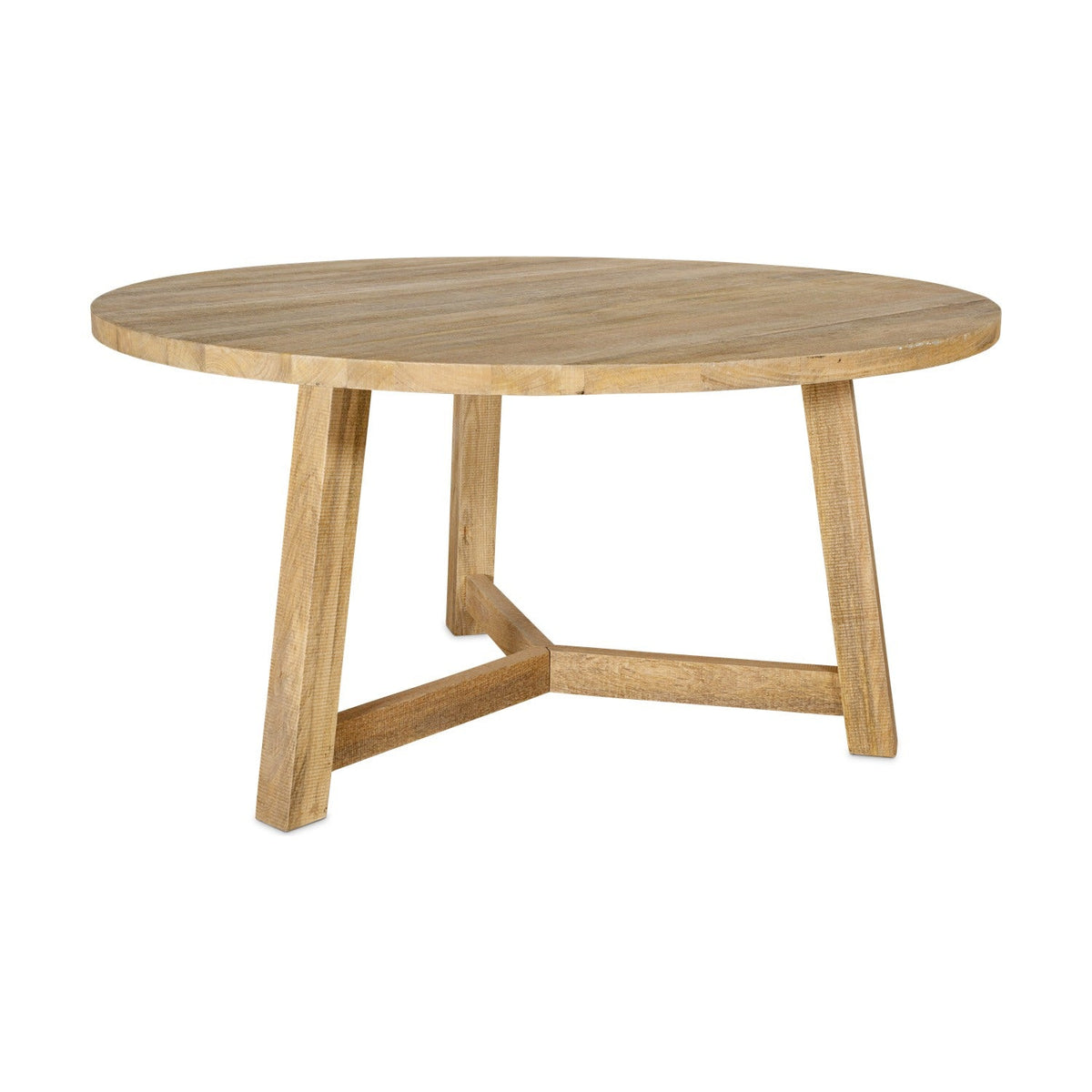 Indali Large Round Mango Wood Dining Table - Natural